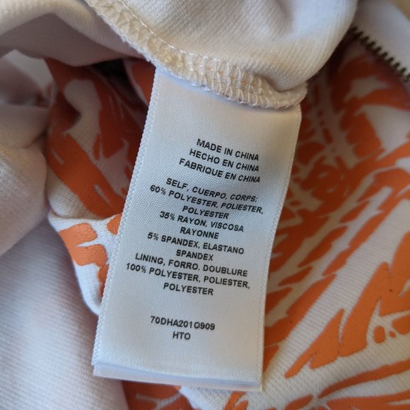 *Sleeveless Coral Print Peplum Dress- Size M - Picture 5 of 5